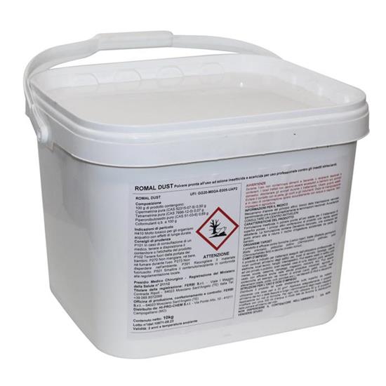 HPR1188-10 ROMAL DUST Insetticida in polvere - secchio 10 kg - Osd gruppo Ecotech srl - Allontanamento piccioni,disinfestazione,HACCP, roditori